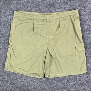 Big Dogs Cargo Shorts Mens Size Large Olive‎ Green Nylon Utility Mesh Lined